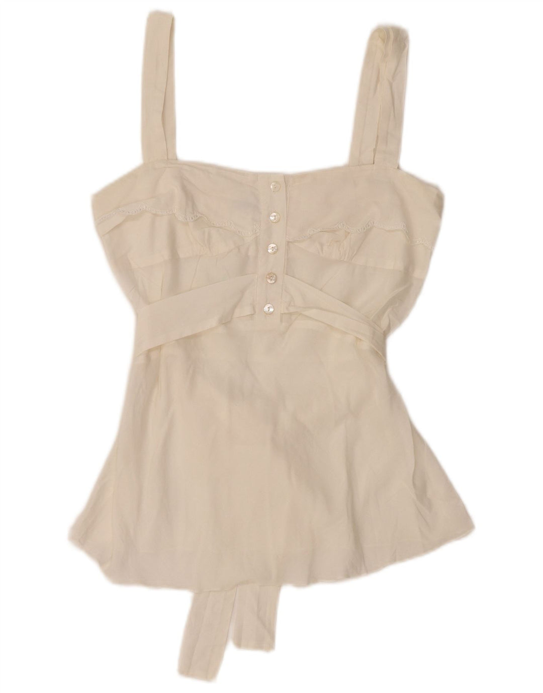 Женская укороченная блузка без рукавов GUESS BY MARCIANO UK 8, маленький белый