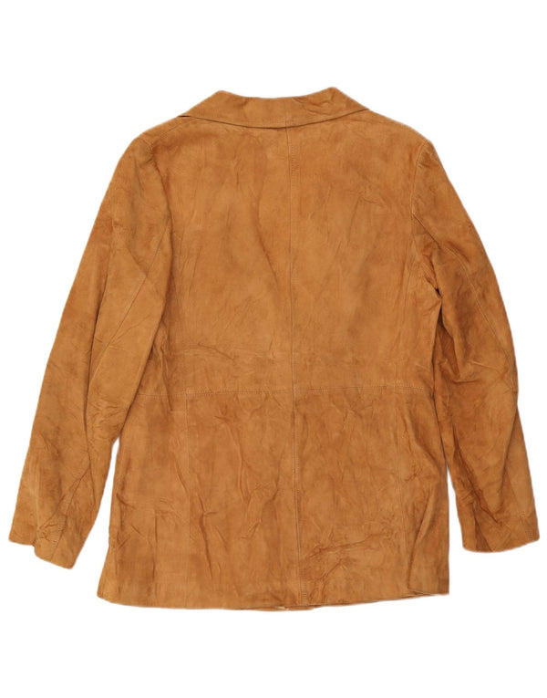 Куртка женская замшевая VINTAGE IT 46, большая, бежевая кожаная