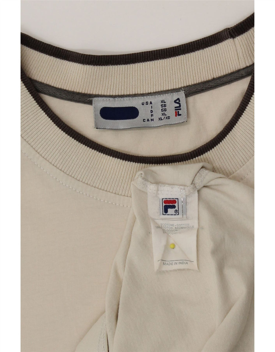 Мужская футболка Fila Top XL Бежевый хлопок