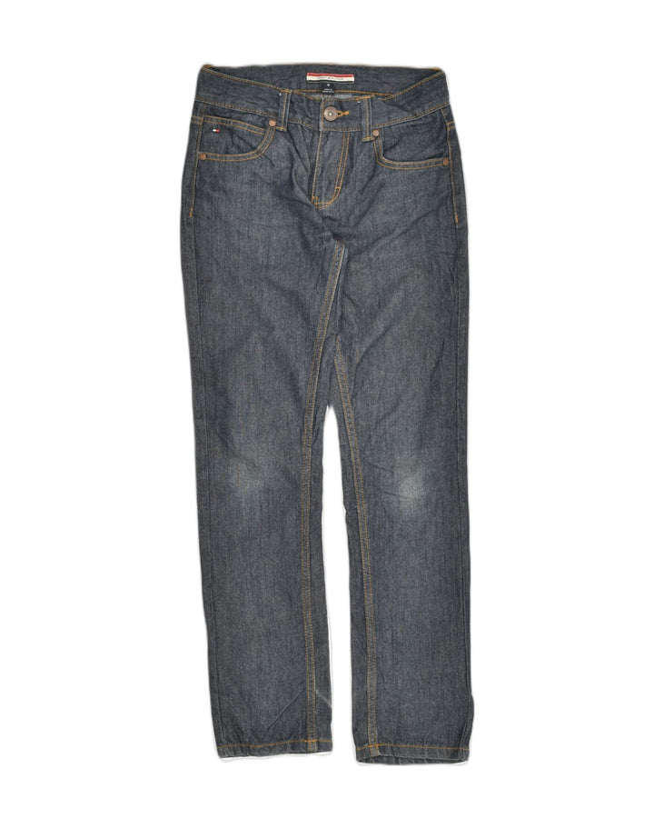 TOMMY HILFIGER Girls Straight Jeans 9-10 Years W26 L27 Navy Blue Cotton | Vintage Tommy Hilfiger | Thrift | Second-Hand Tommy Hilfiger | Used Clothing | Messina Hembry 