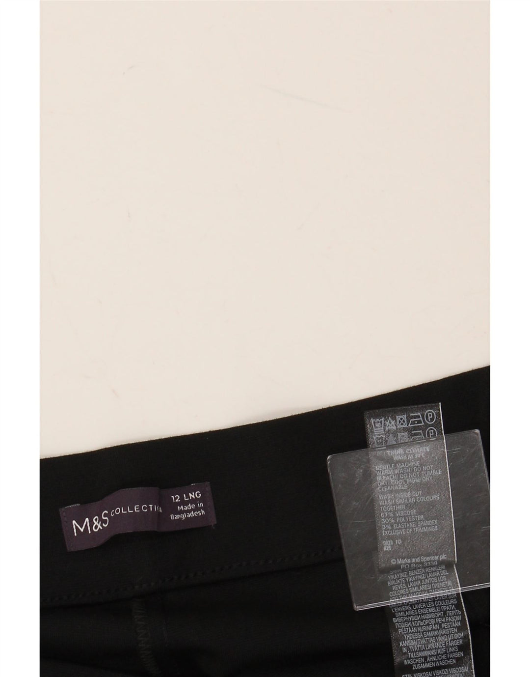 Женские прямые повседневные брюки MARKS & SPENCER UK 12 Medium W30 L30, черные