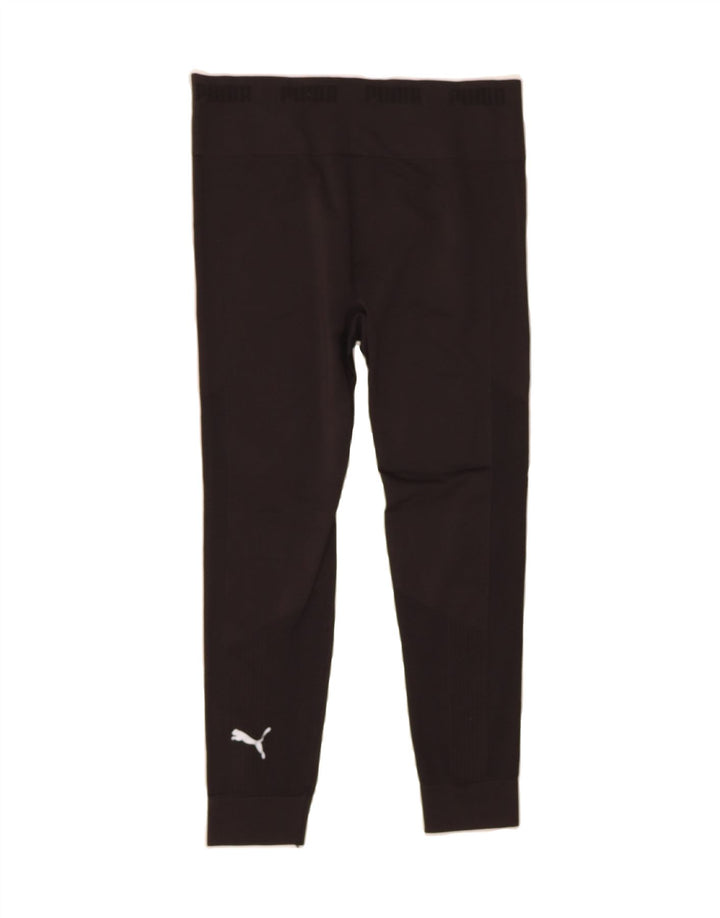 PUMA Womens Graphic Capri Leggings UK 14 Large  Black Vintage Puma and Second-Hand Puma from Messina Hembry 