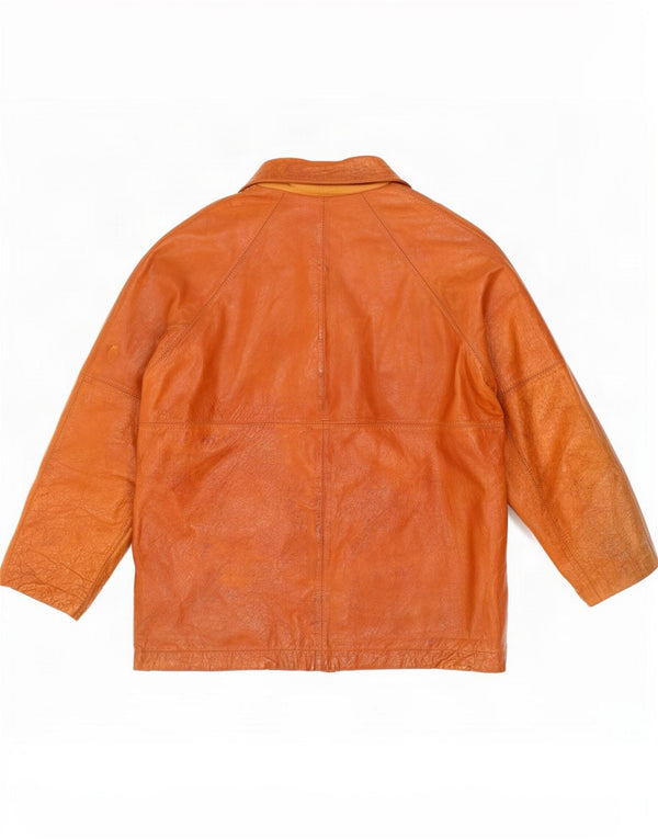 Винтажная мужская кожаная куртка UK 42 XL Коричневая