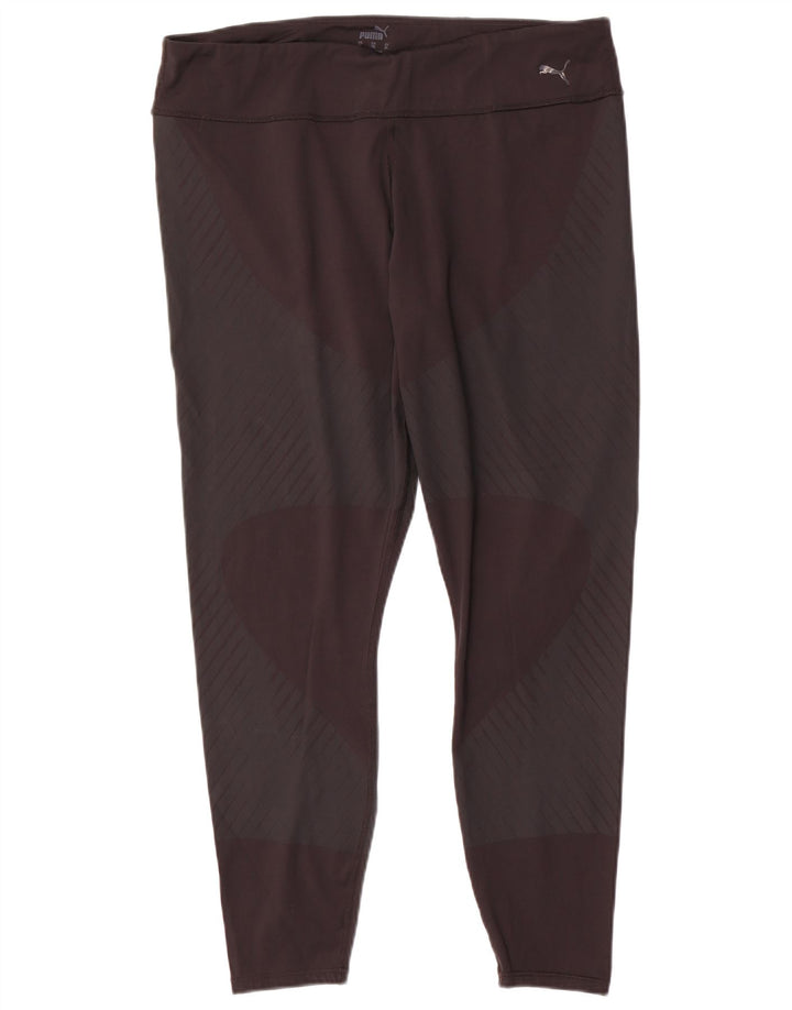 Женские леггинсы Puma UK 18 XL, черные с цветными блоками
