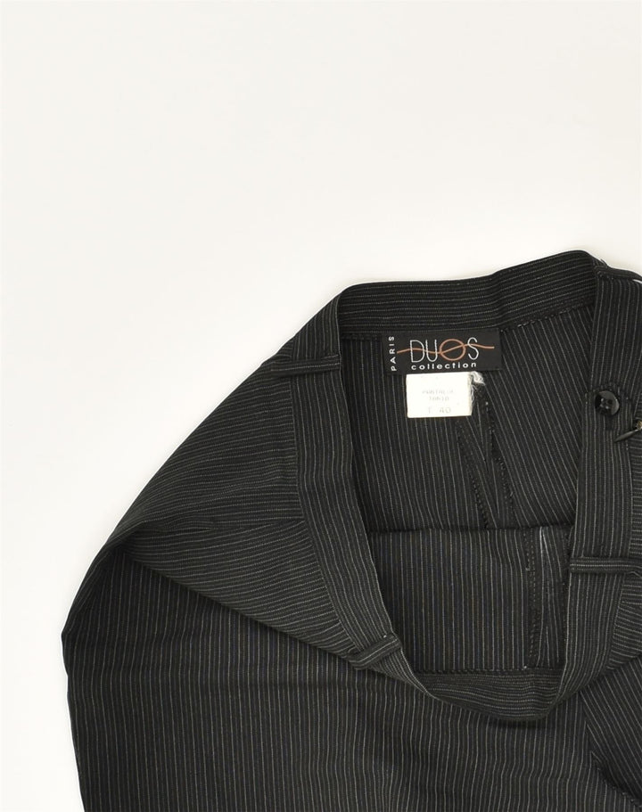 VINTAGE Womens Slim Suit Trousers IT 40 Small W28 L28  Black Pinstripe | Vintage Vintage | Thrift | Second-Hand Vintage | Used Clothing | Messina Hembry 