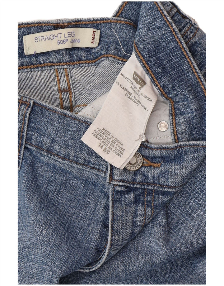 Женские прямые джинсы Levi's 505, США 14 XL W34 L30, синий хлопок