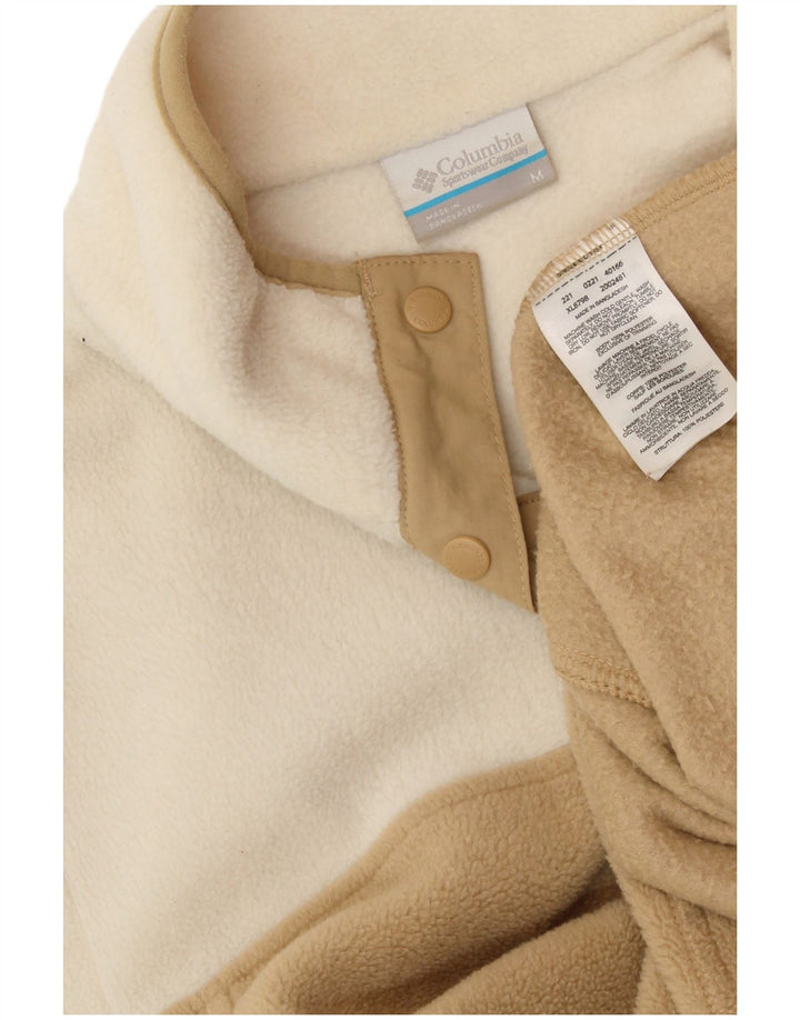 Женский укороченный флисовый джемпер COLUMBIA UK 14, средний белый цвет с цветными блоками