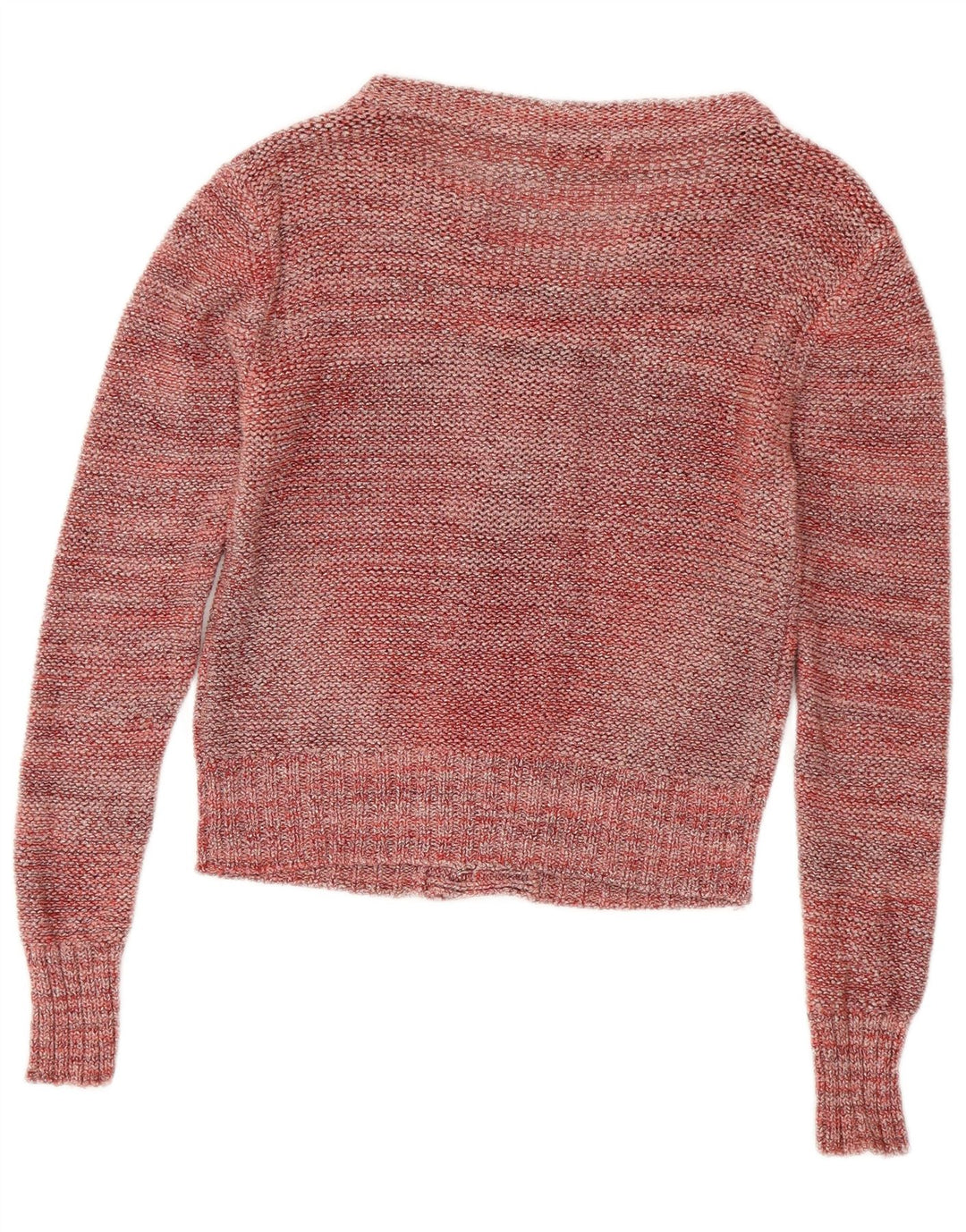 Женский укороченный кардиган REISS UK 10, маленький бордовый хлопок с крапинками