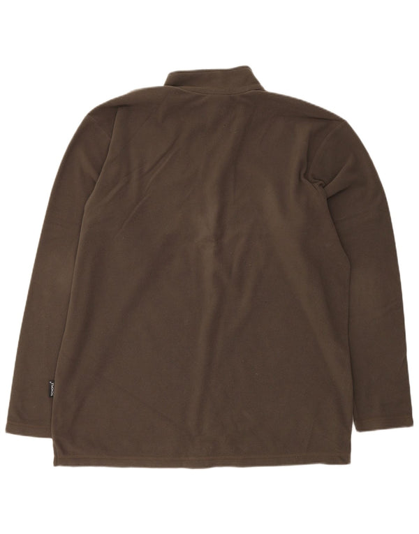 Мужской флисовый джемпер JACK WOLFSKIN с воротником на молнии, UK 44 XL, полиэстер цвета хаки