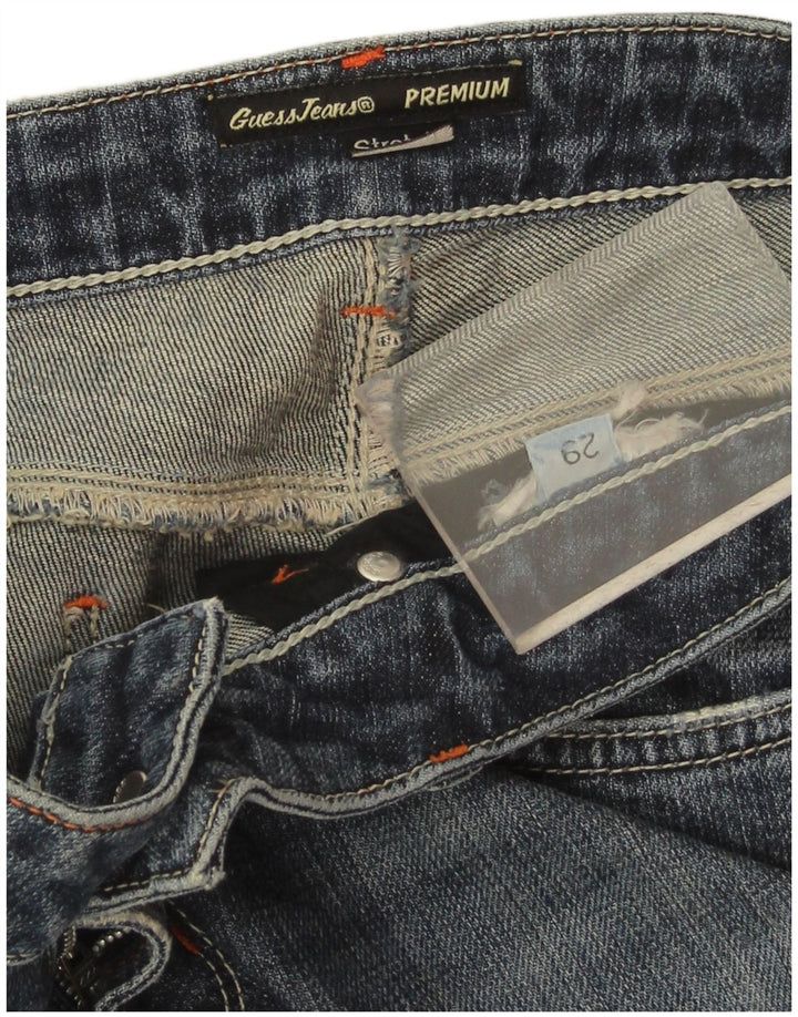 GUESS Женские прямые джинсы W29 L27 синие