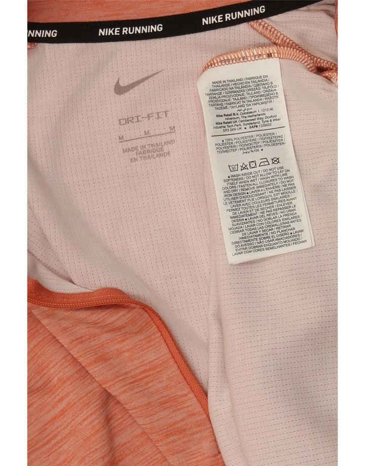 Женский спортивный костюм-пуловер с воротником на молнии Nike Dri Fit UK 14, средний оранжевый