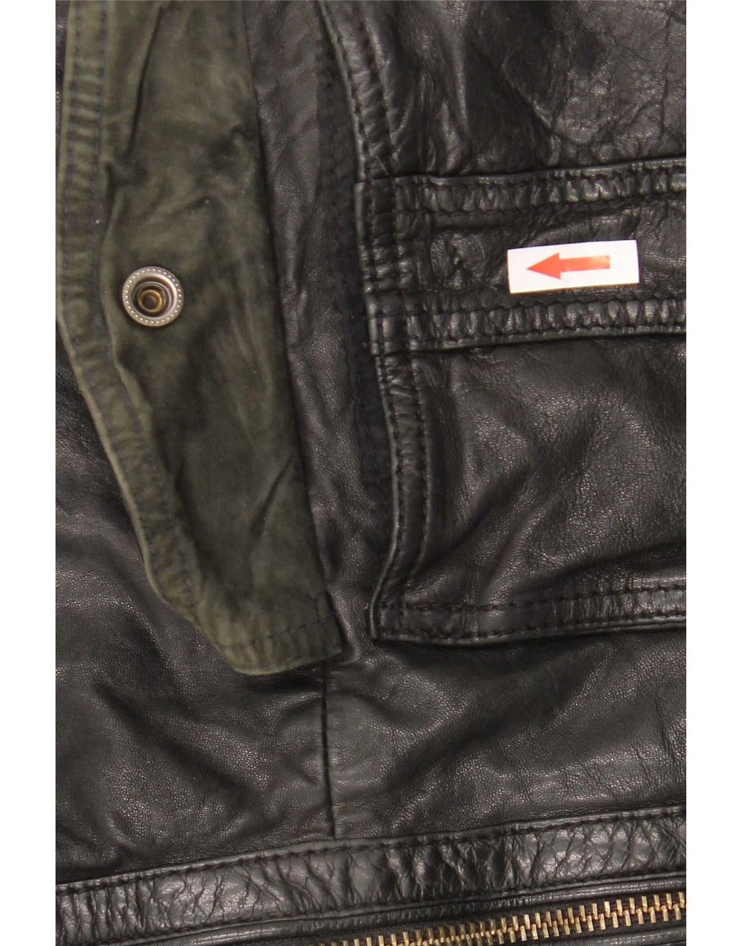 Мужская кожаная куртка Massimo Dutti UK 42 XL черная овчина