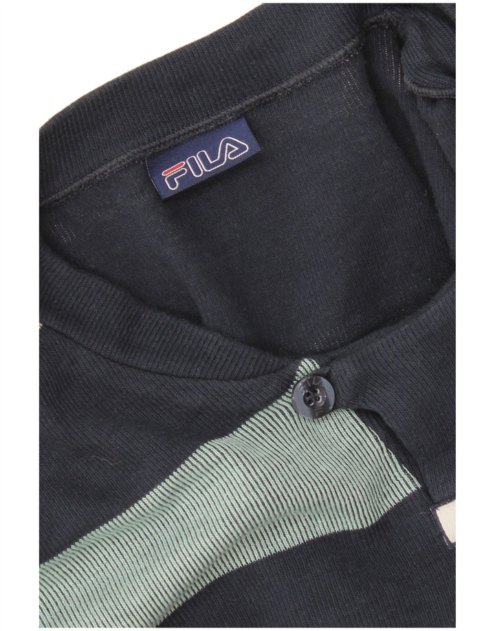 Мужской топ Fila с длинным рукавом XL темно-синий в полоску