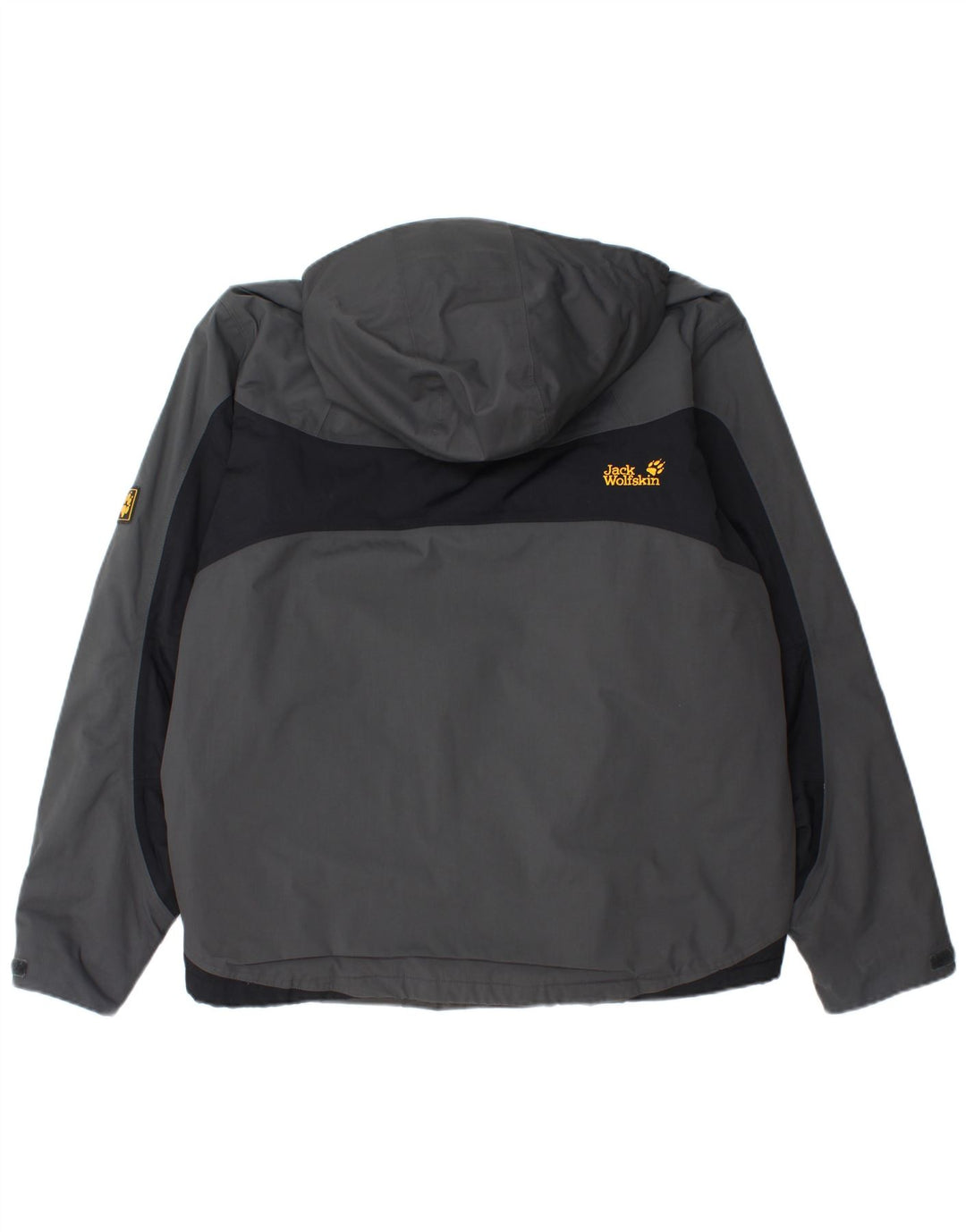 Мужская ветровка Jack Wolfskin UK 40/42, большая серая с цветными блоками