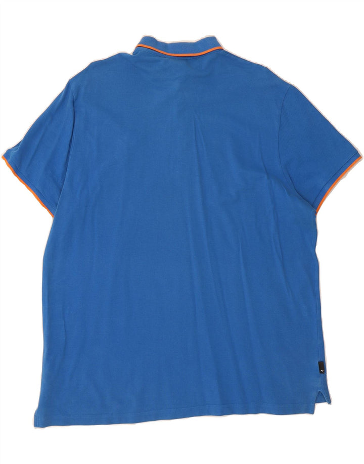 PUMA Mens Polo Shirt 2XL Blue Cotton Vintage Puma and Second-Hand Puma from Messina Hembry 