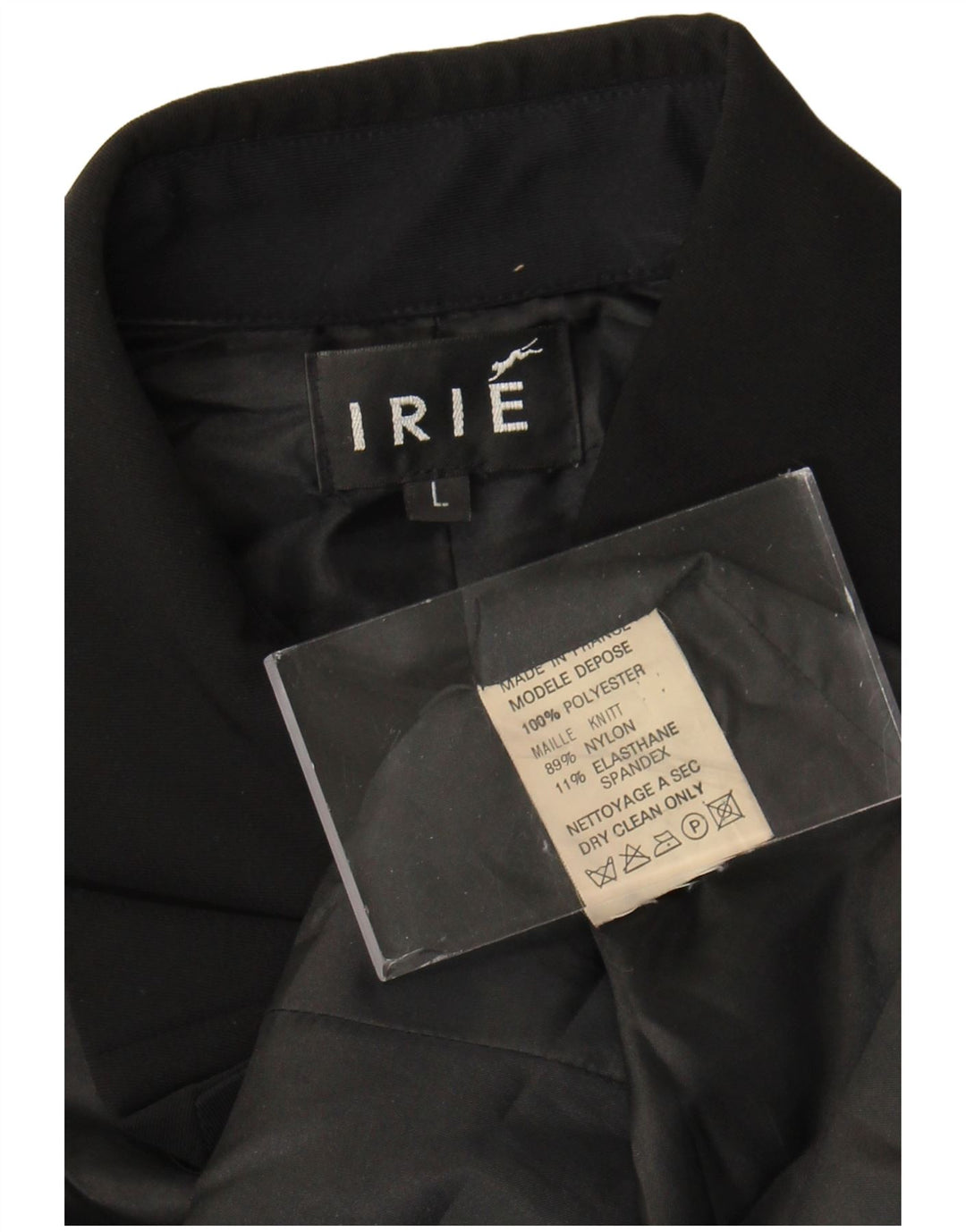 Винтажный женский пиджак на 6 пуговицах, Великобритания, 14, большой черный полиэстер