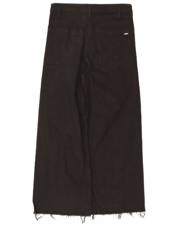 Massimo Dutti Womens Casual Trousers EU 40 Medium W30 L27 Black Cotton