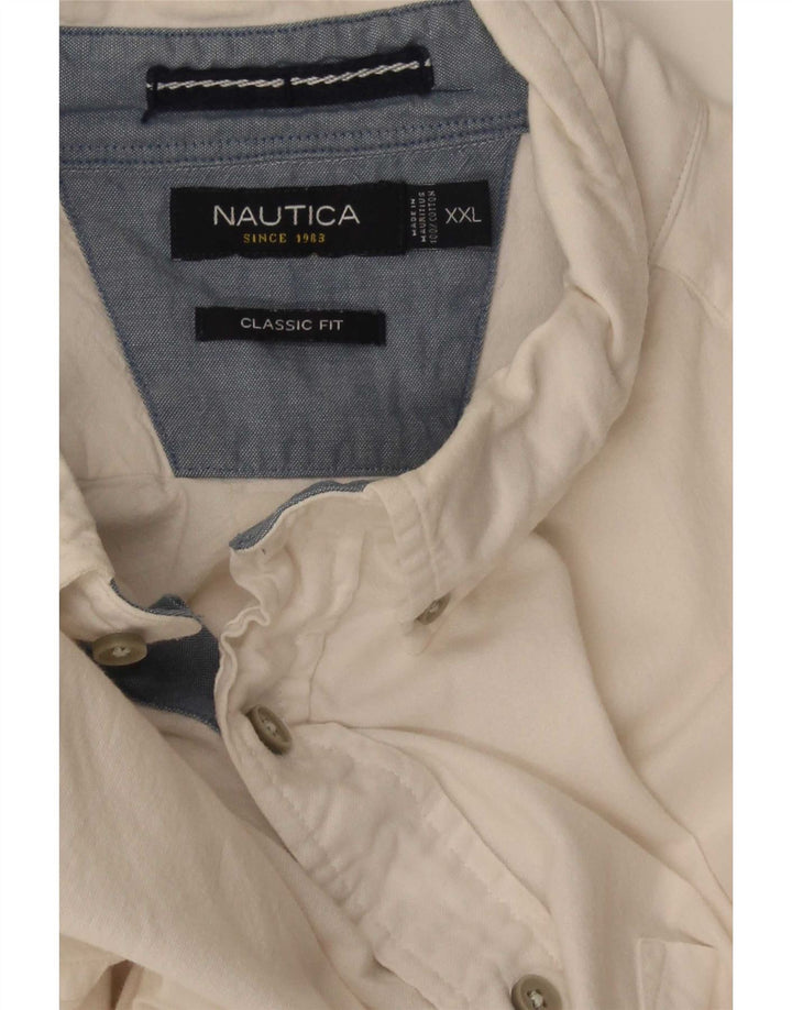 Мужская рубашка классического кроя Nautica 2XL, белый хлопок