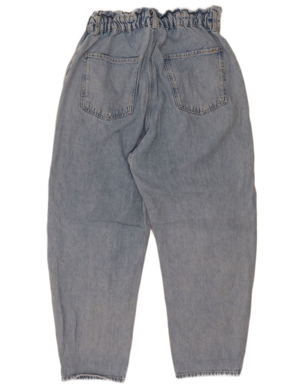 Женские укороченные зауженные джинсы с высокой талией Zara EU 42, большие W32 L26, синие, хлопок