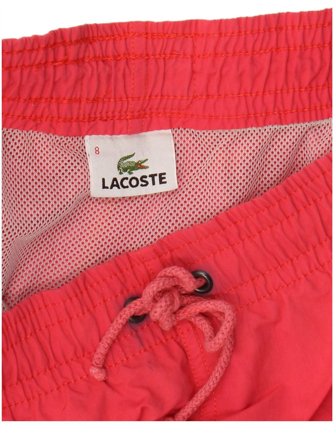 Мужские шорты для плавания Lacoste, размер 8, 3XL, красный полиамид
