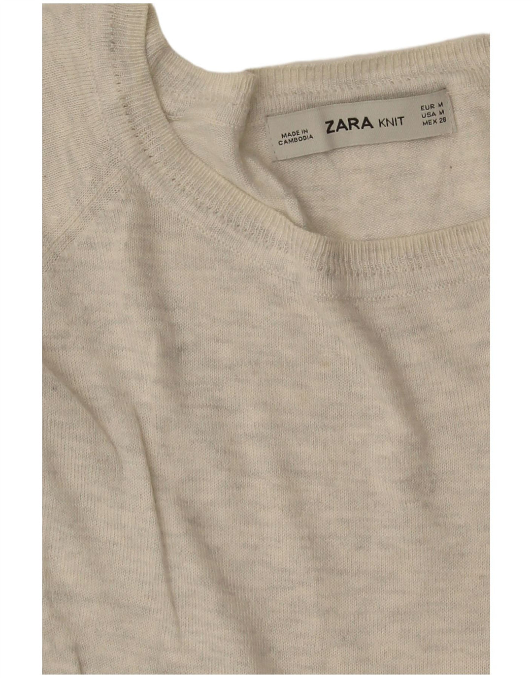 Женский свитер с вырезом «лодочка» Zara UK 14, средний серый