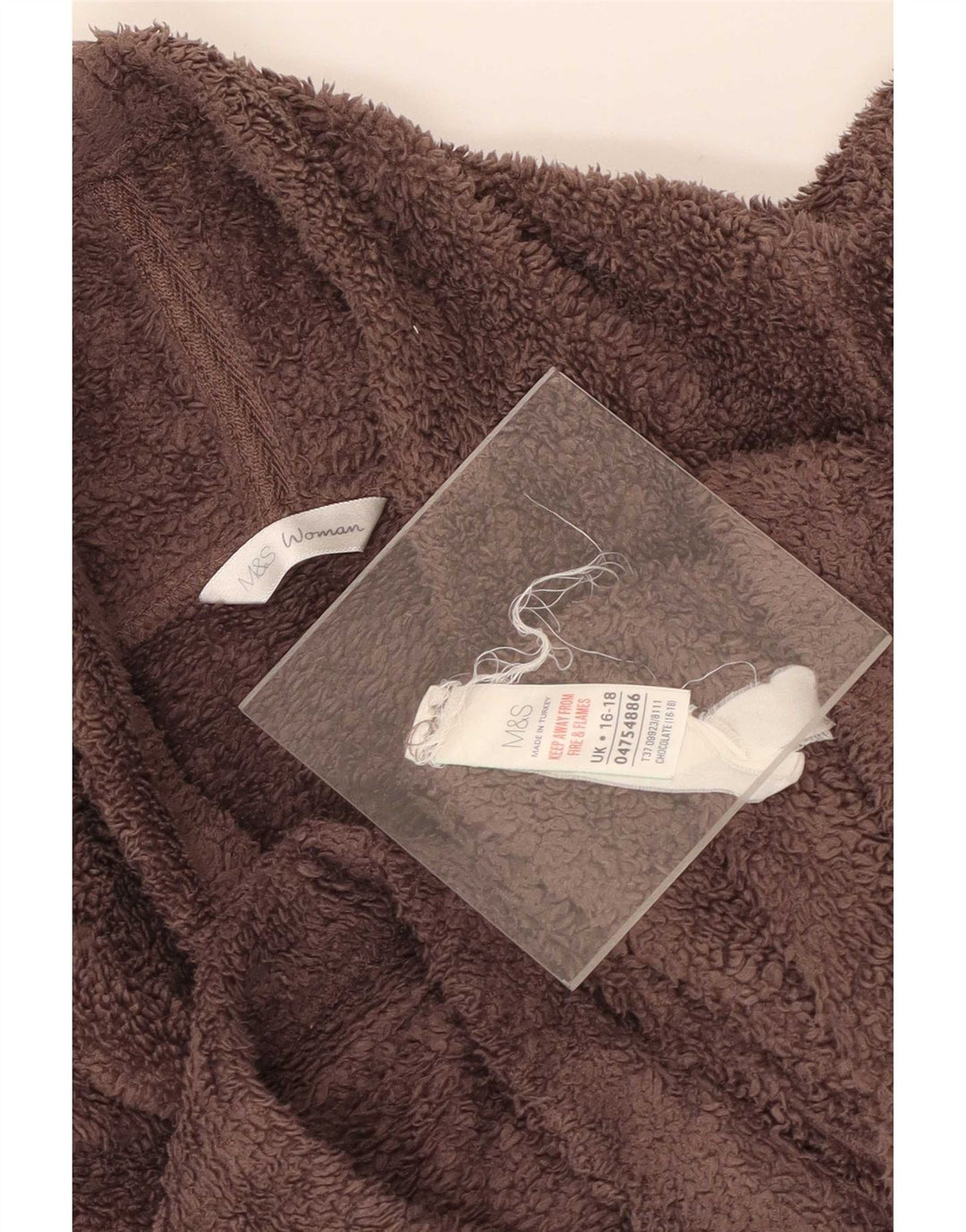Женский флисовый джемпер Marks & Spencer UK 16/18, большой коричневый, полиэстер