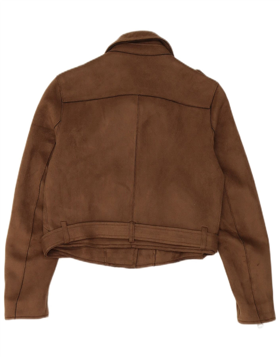 Женская косуха Zara UK 10, маленький размер, коричневый полиэстер