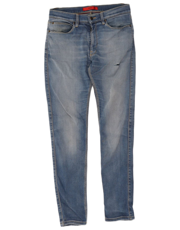 Женские джинсы скинни Hugo Boss W29 L32 Синие, хлопок