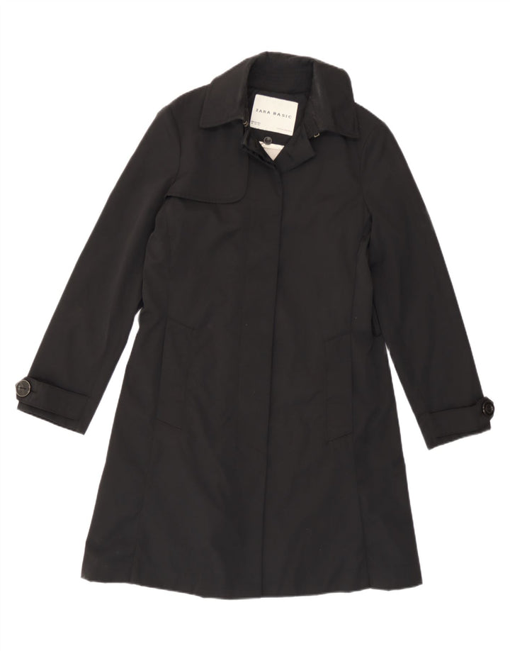 Женский тренч Zara UK 6 XS, черный нейлон