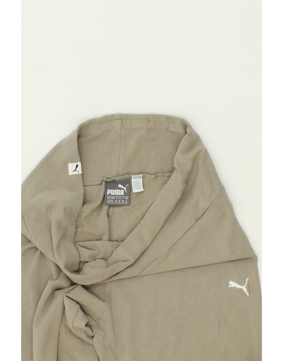 PUMA Womens Graphic Leggings UK 16 Large Beige Cotton Vintage Puma and Second-Hand Puma from Messina Hembry 