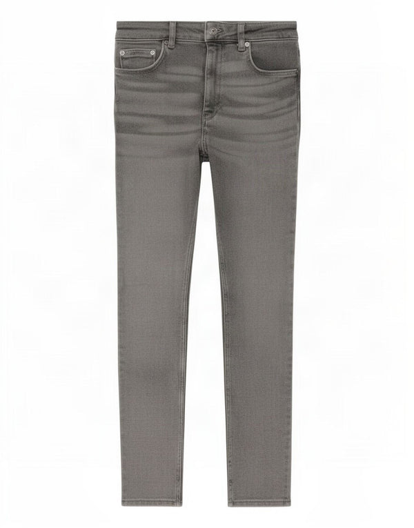 Женские джинсы скинни с высокой талией Zara EU 38, маленькие W28 L26, серые