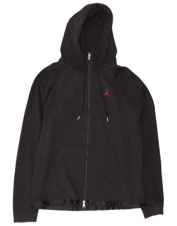 Jordan Mens Zip Hoodie Sweater Medium Navy Blue Cotton