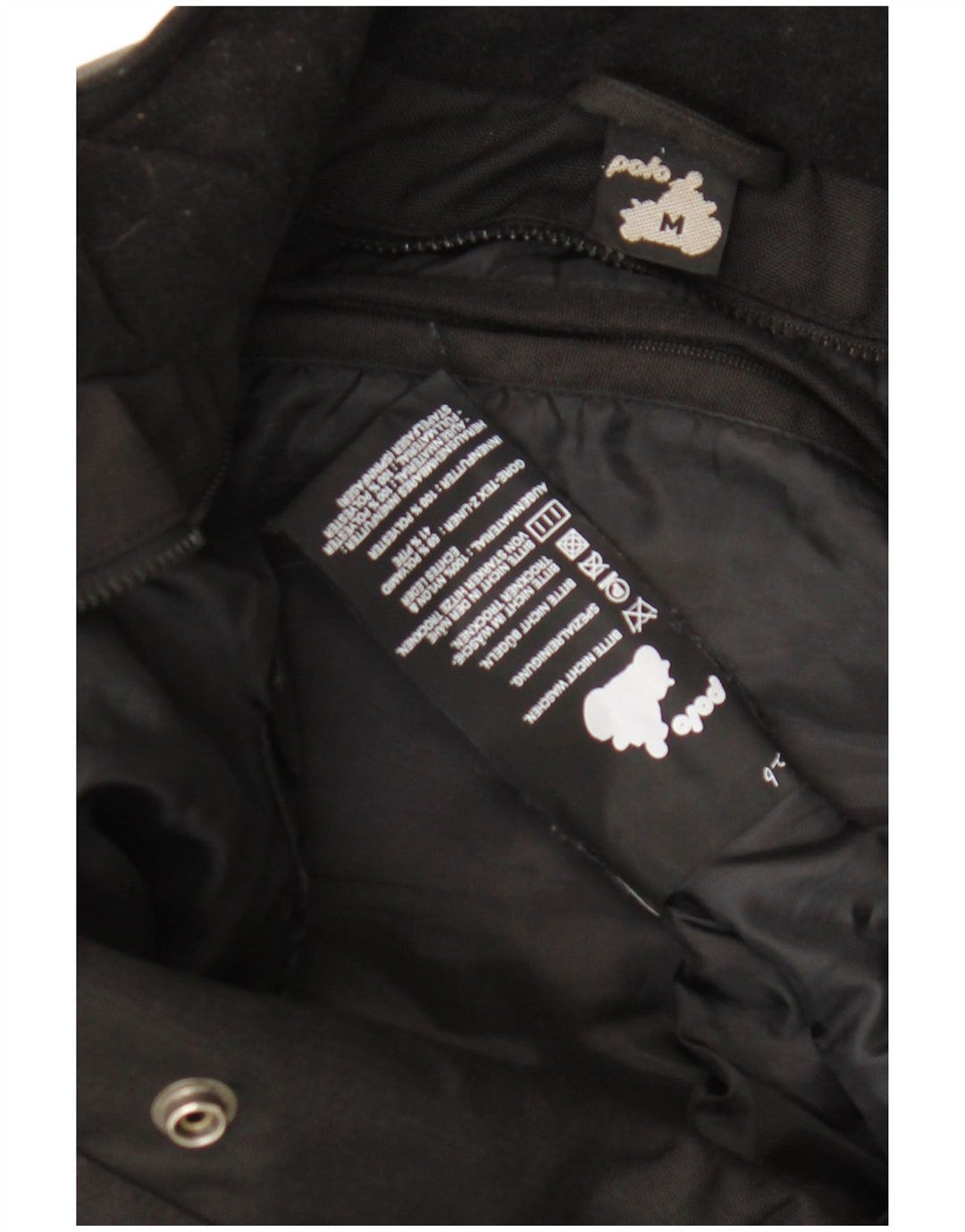 Мужская гоночная куртка POLO Gore-Tex UK 38, средний черный нейлон с цветными блоками