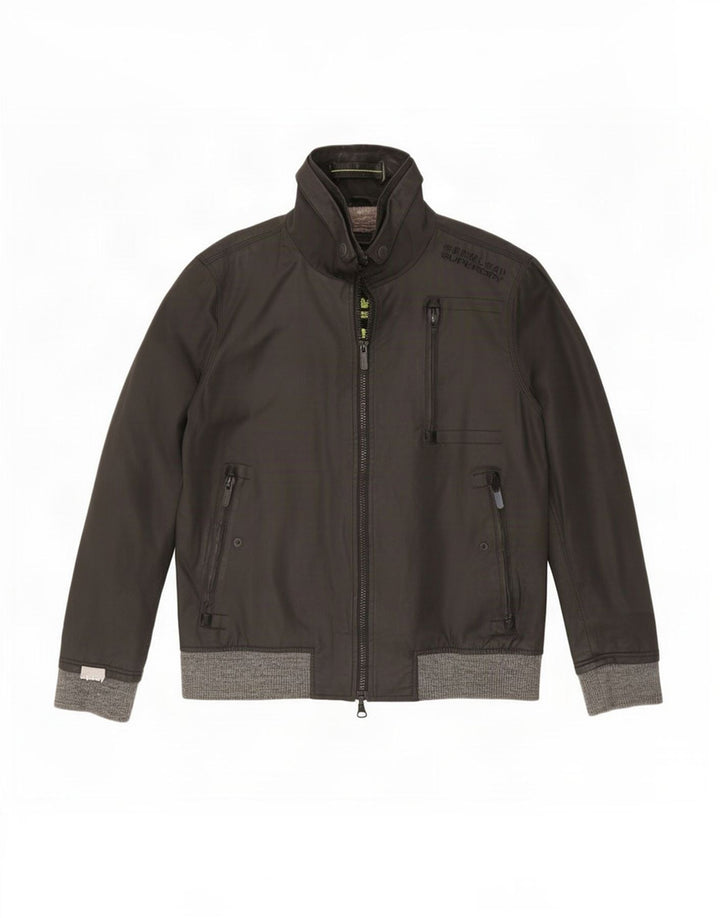 Мужская куртка-бомбер Superdry UK 44 2XL, черный полиэстер