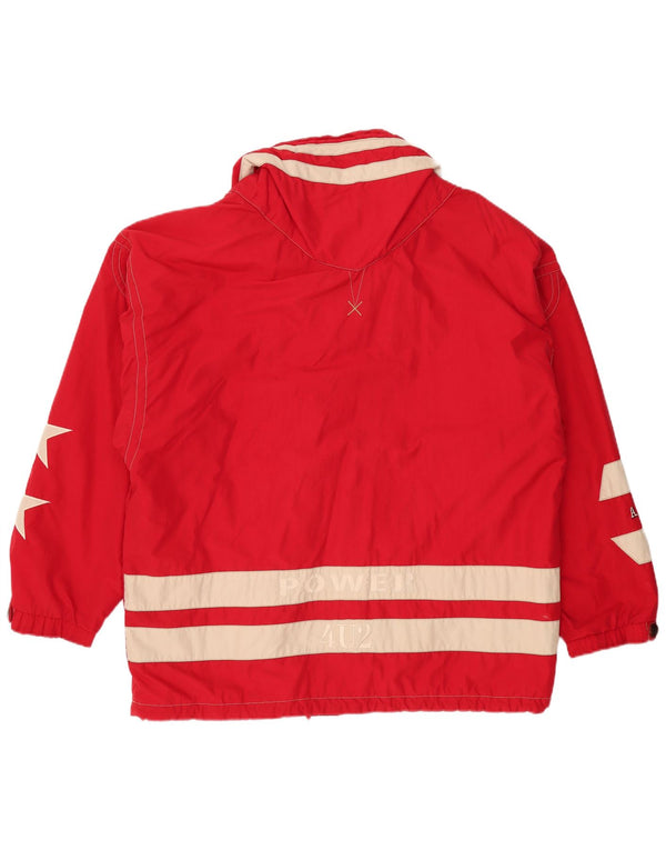 Мужской анорак с рисунком BOGNER UK 42 XL, красный полиэстер с цветными блоками