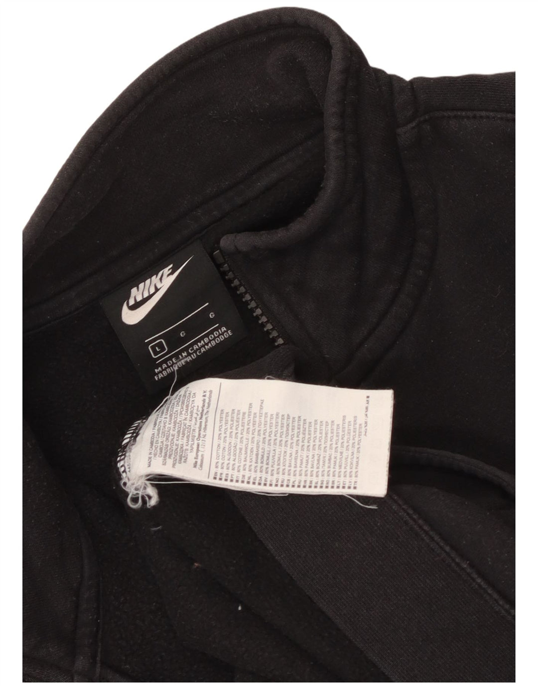 Мужской спортивный костюм Nike, большая черная хлопковая куртка