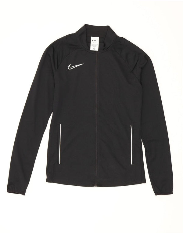 Женская спортивная куртка Nike Dri Fit UK 10, маленькая черная спортивная из полиэстера