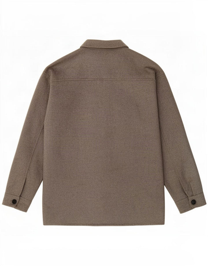 Мужская куртка-бомбер Zara UK 38, шерстяная, среднего серого цвета