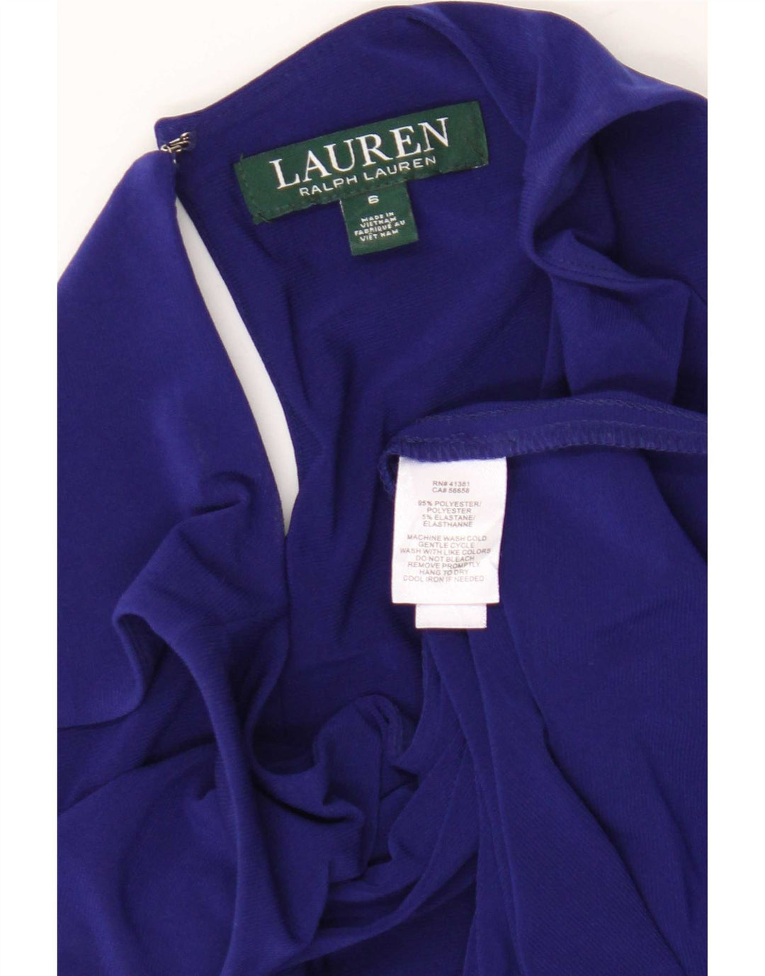Женское платье-палатка без рукавов Ralph Lauren, США 6, средний синий полиэстер