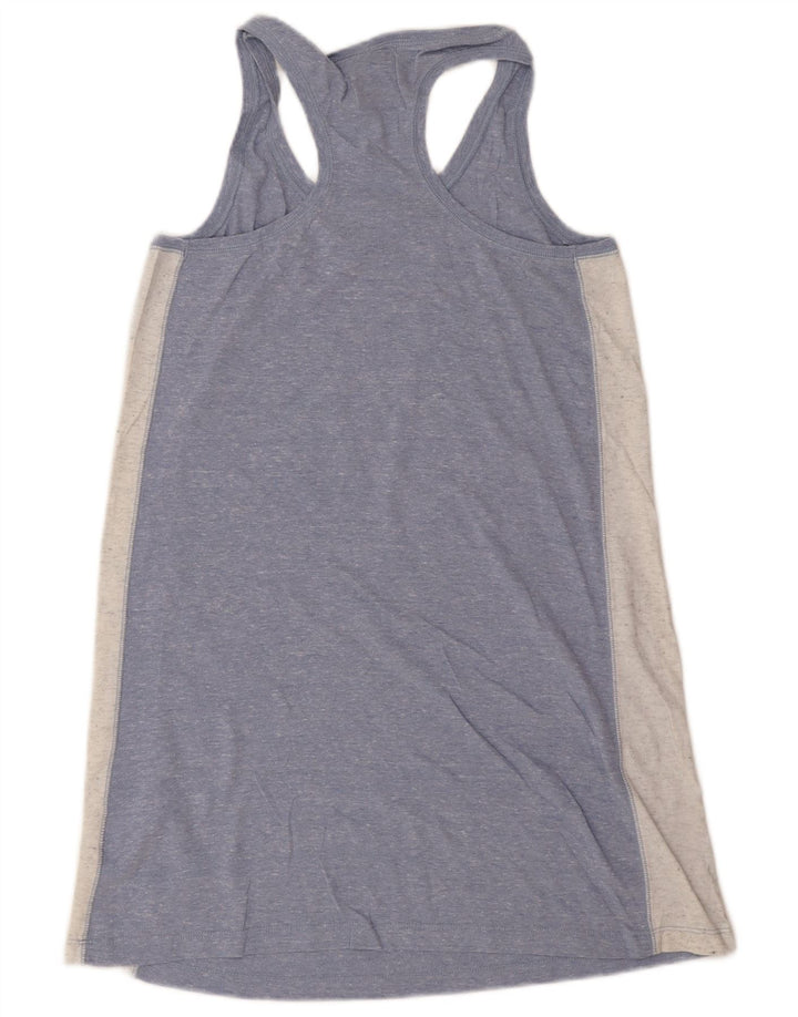 Женское платье-футболка без рукавов с графическим рисунком NIKE UK 10, маленькое синее с цветными блоками