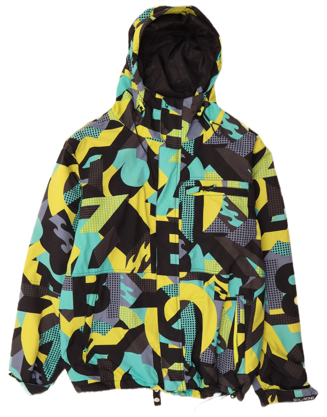 BILLABONG Мужская куртка-ветровка UK 38 Средний Разноцветный Геометрический принт