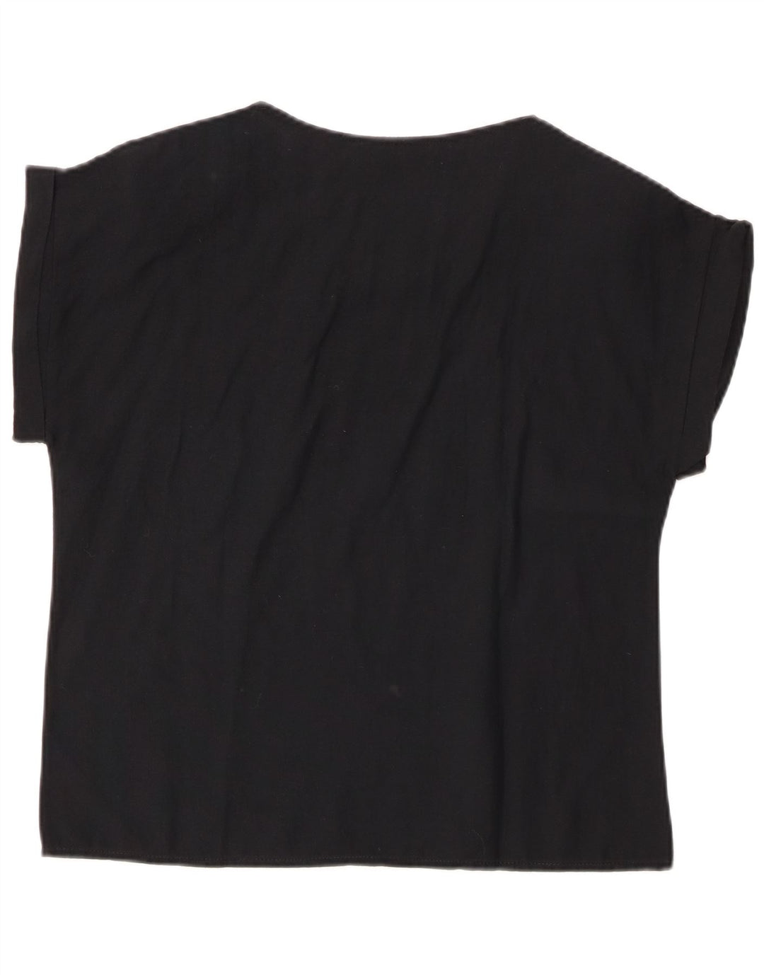 ВИНТАЖНАЯ Женская Блузка Топ IT 44 Средний Черный Цветочный Хлопок