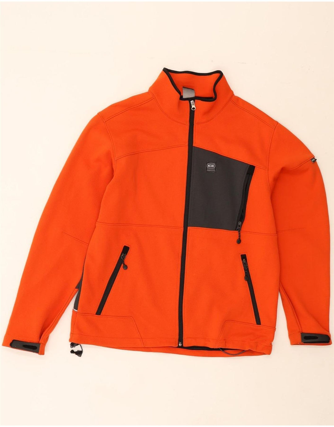 ICEPEAK Mens Bomber Jacket IT 50 Large Orange Colourblock Vintage Icepeak and Second-Hand Icepeak from Messina Hembry 