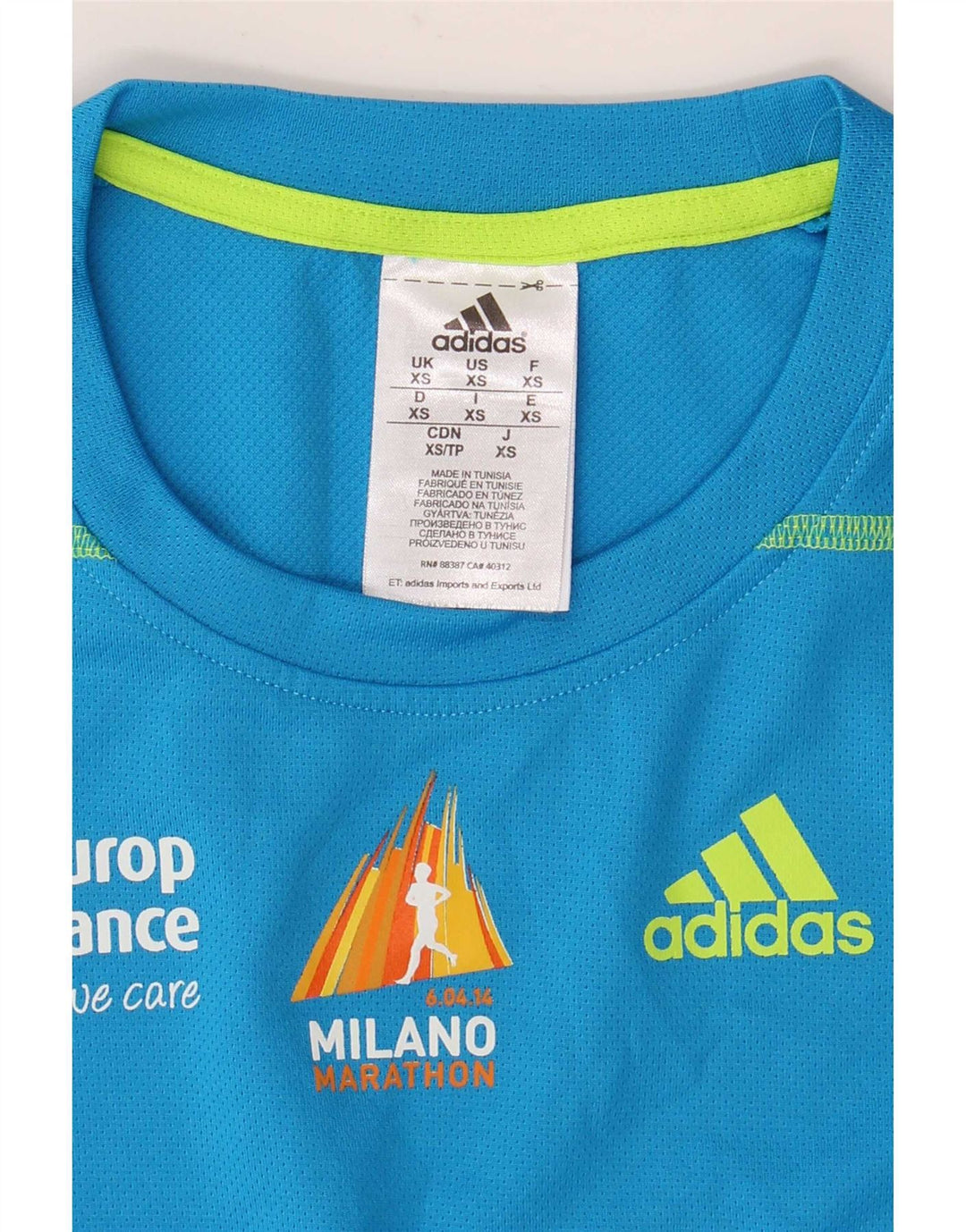 Мужская футболка Adidas Climalite с рисунком Top XS, синяя, полиэстер