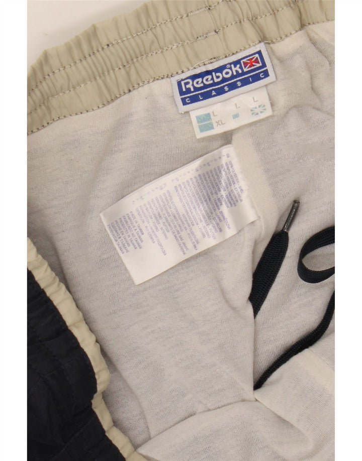 Мужские спортивные брюки Reebok, большие темно-синие, полиэстер