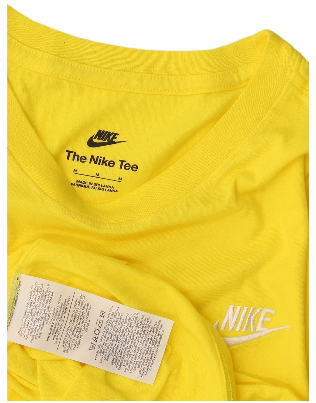 Мужская футболка Nike из хлопка среднего желтого цвета