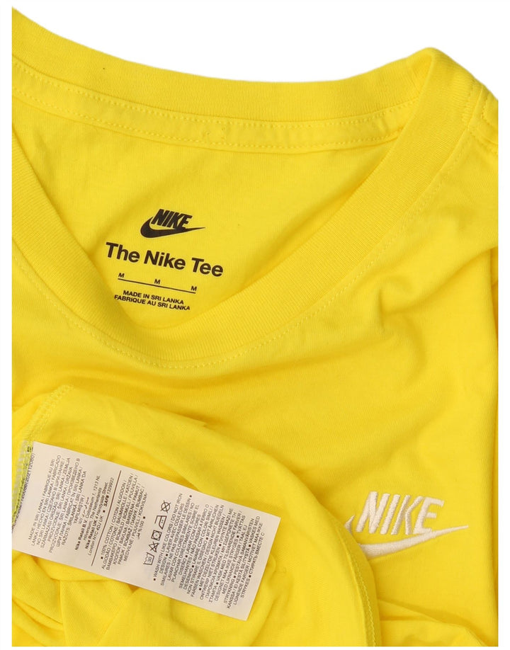 Мужская футболка Nike из хлопка среднего желтого цвета