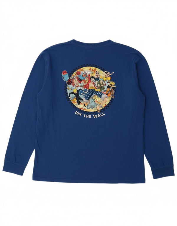 Соломенная шляпа VANS для мальчиков, топ с графическим рисунком, длинные рукава, 14–15 лет, размер XL, синий