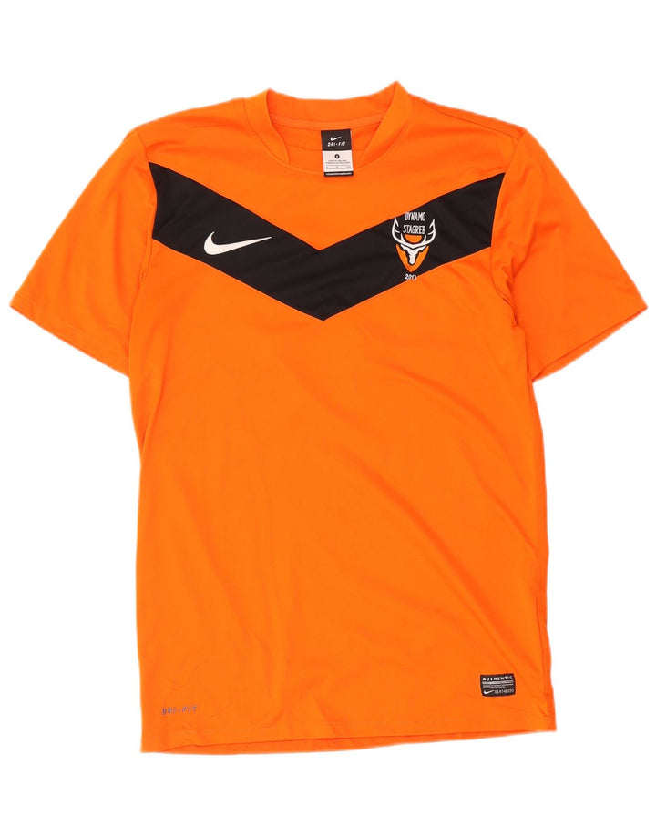 Мужская футболка Nike Dri Fit с графическим рисунком, маленький оранжевый полиэстер с цветными блоками