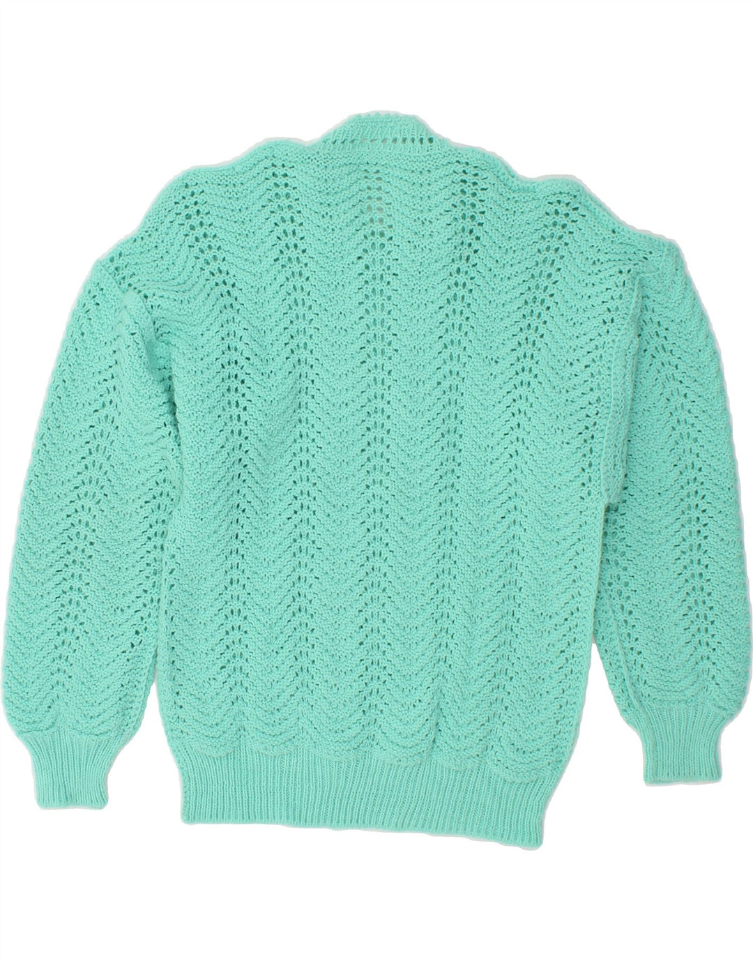 VINTAGE Womens Crew Neck Jumper Sweater UK 12 Medium Green Vintage Vintage and Second-Hand Vintage from Messina Hembry 